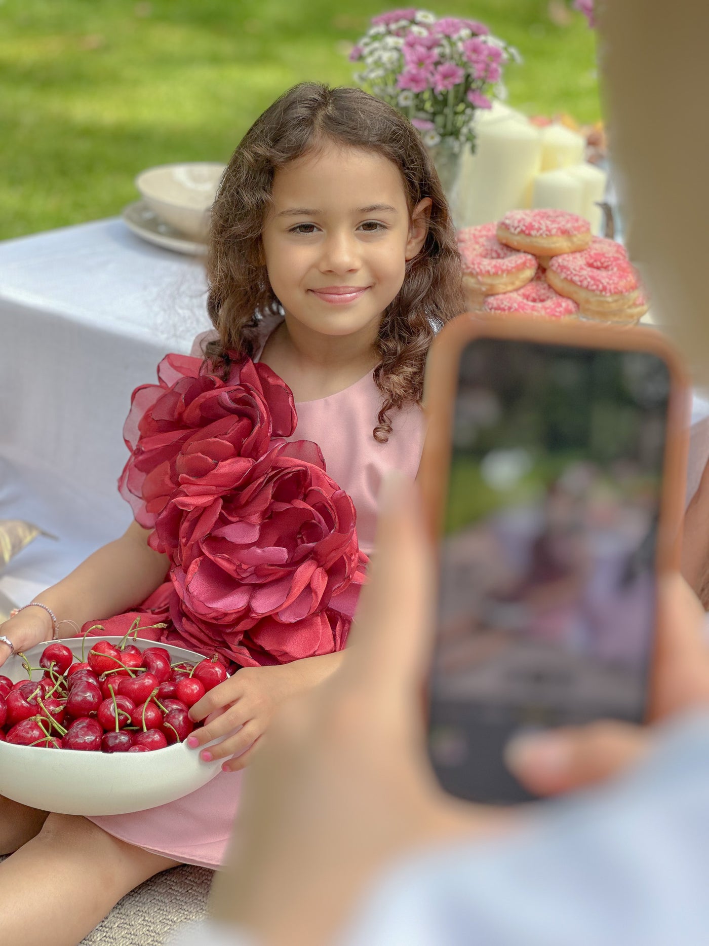 Red Peonies Dress