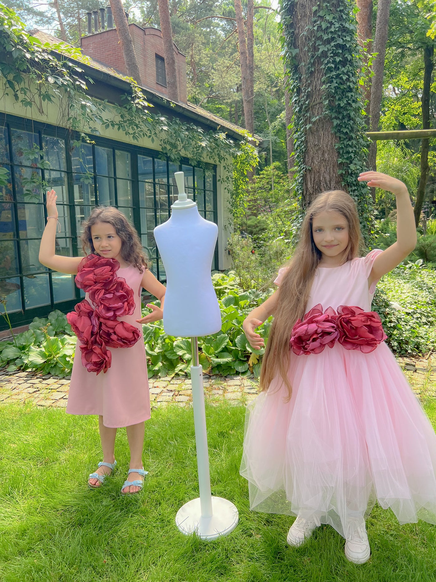 Red Peonies Dress